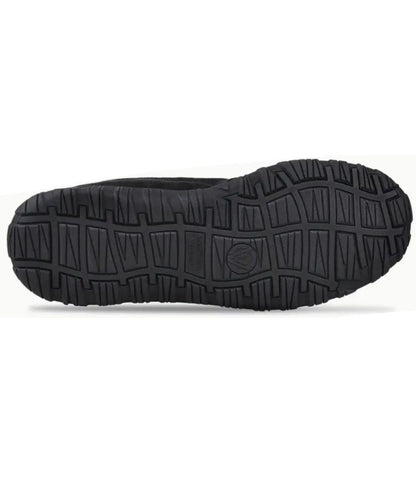 Men’s Slip On Leather Loafers Deep Black Textured Sole