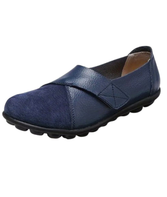 Women’s Slip On Patent Leather Loafers Navy
