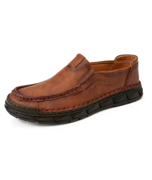 Men’s Slip On Patent Leather Loafers in Deep Black