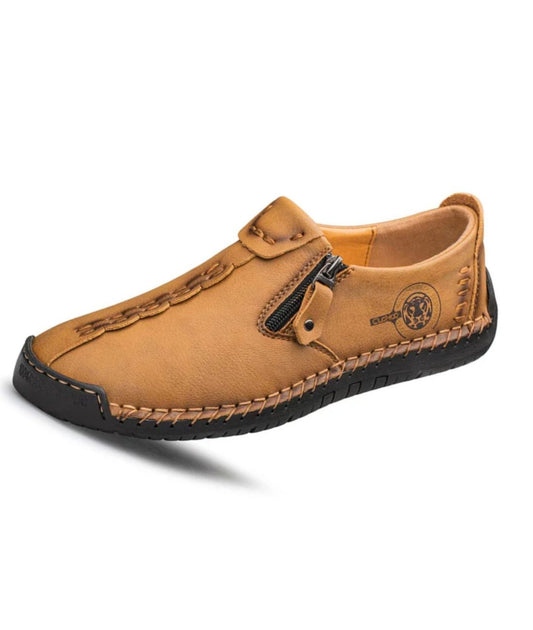 Men’s Slip On Leather Loafers Cognac Brown