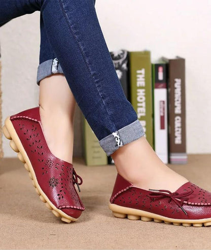 Women’s Slip On Patent Leather Loafers Vermilion Red