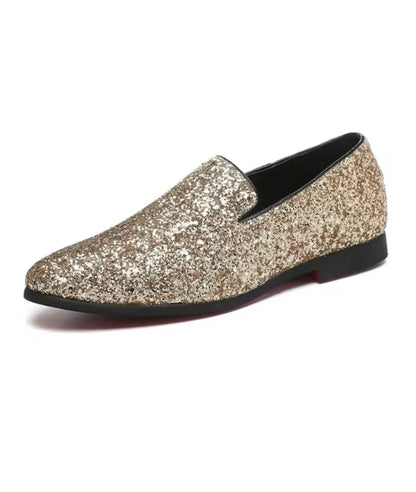 Men’s Platform Synthetic Leather Loafers Deep Black