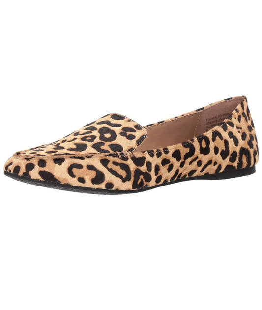 Women’s Slip On Patent Leather Loafers Sand Beige