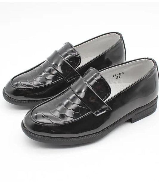 Women’s Slip On Patent Leather Loafers Deep Black