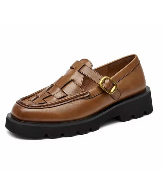 Women’s Chunky Patent Leather Loafers Deep Black