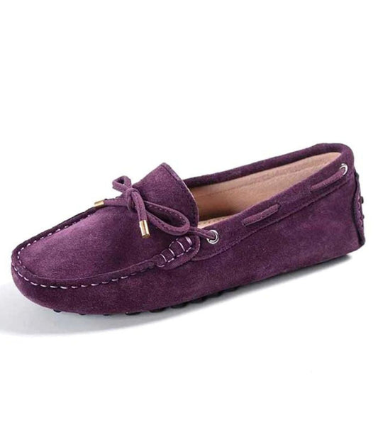 Women’s Driving Suede Loafers Deep Purple