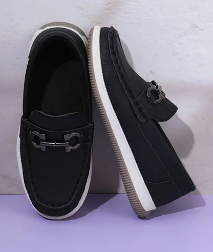 Women’s Horsebit Slip On Patent Leather Loafers Deep Black