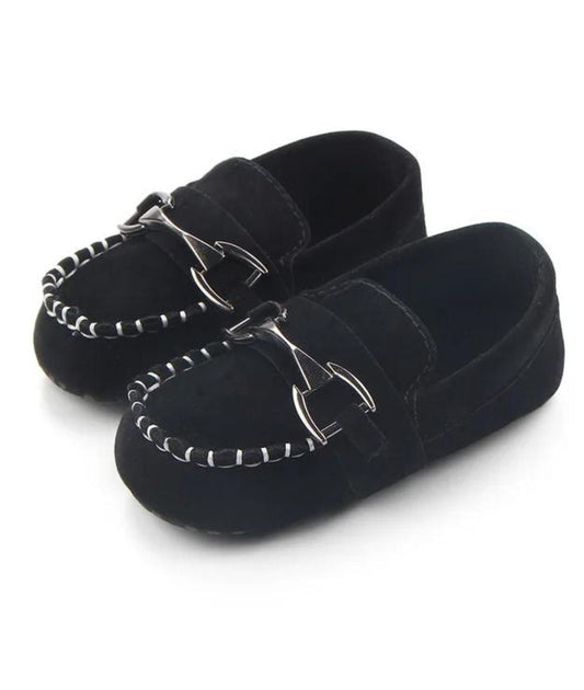 Baby Slip On Patent Leather Loafers Deep Black