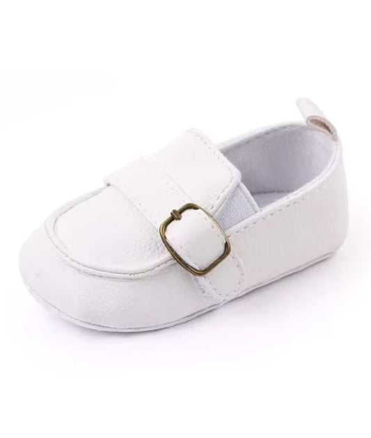 Baby Slip On Patent Leather Loafers Off White