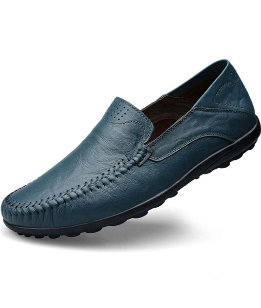 Women’s Slip On Leather Loafers Blue