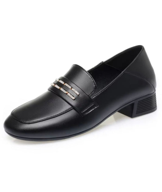 Women’s Platform Patent Leather Loafers Deep Black