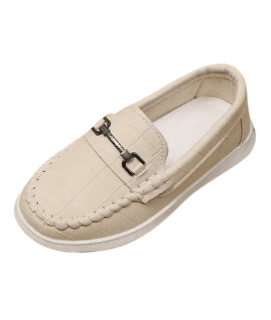 Women’s Slip On Patent Leather Loafers Sand Beige