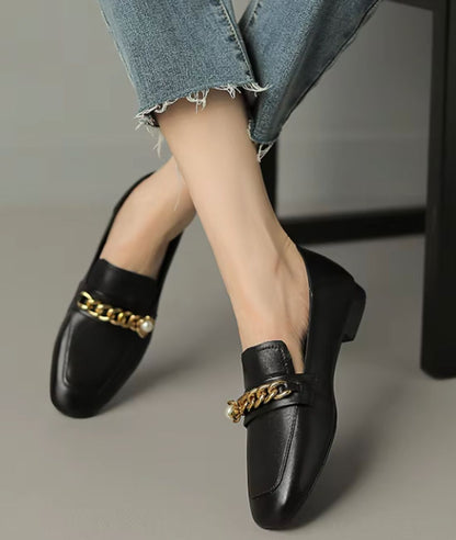 Women’s Slip On Patent Leather Loafers Deep Black