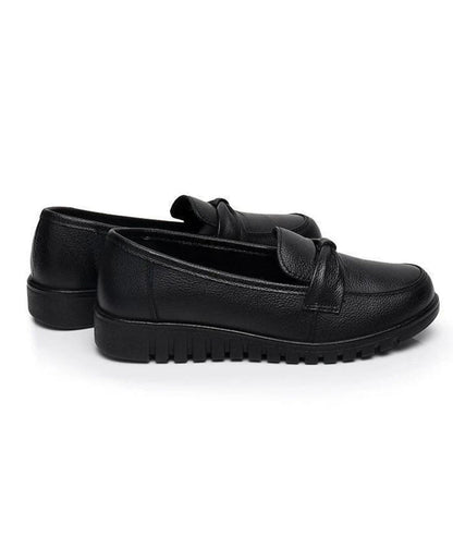 Women’s Slip On Leather Loafers Deep Black
